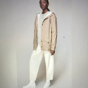 NWT Rains Unisex  Waterproof Jacket Size Color Taupe Size XL